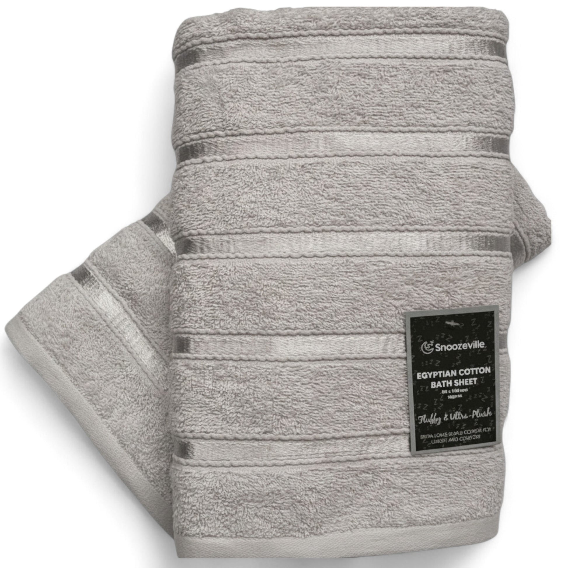 80 x 140 cm Egyptian cotton bath sheets (Towels) made from extra long staple cotton in Grey, soft and luxurious