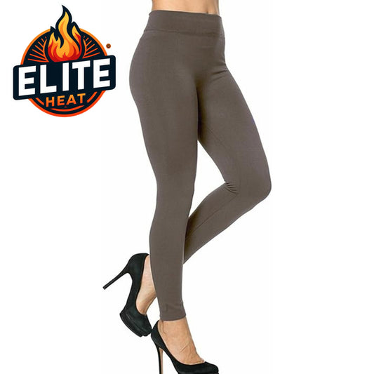 Women’s Fawn Elite Heat fleece lined leggings – high waist, elastic stretch, thermal warm Ladies winter bottoms - Mega Warm