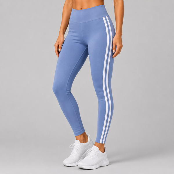 Ladies High Waisted Leggings (Air Force Blue)