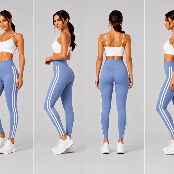 Ladies High Waisted Leggings (Air Force Blue)