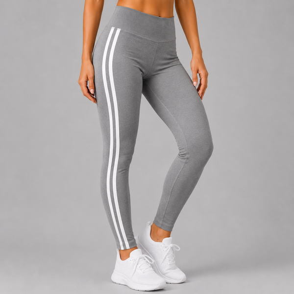 Ladies High Waisted Leggings (Grey)