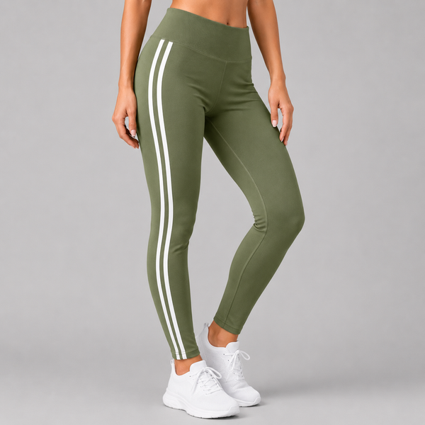 Ladies High Waisted Leggings (Khaki)