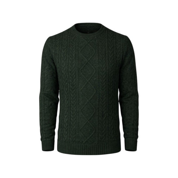 Men's Forest Green Chunky Knit Jumper | Size Small (36–38" Chest)