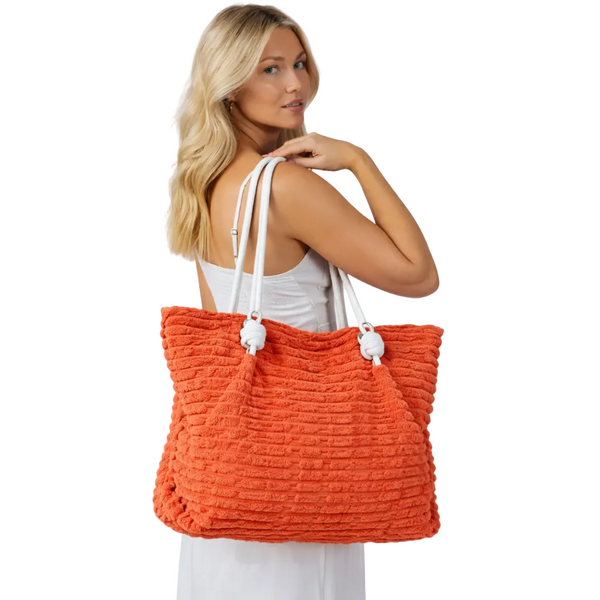 Extra Large Soft Touch Towelling Beach Bag