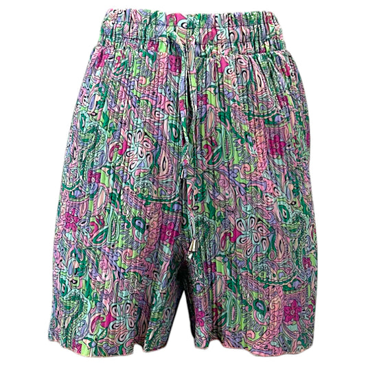Ladies Pleated Paisley Summer Shorts