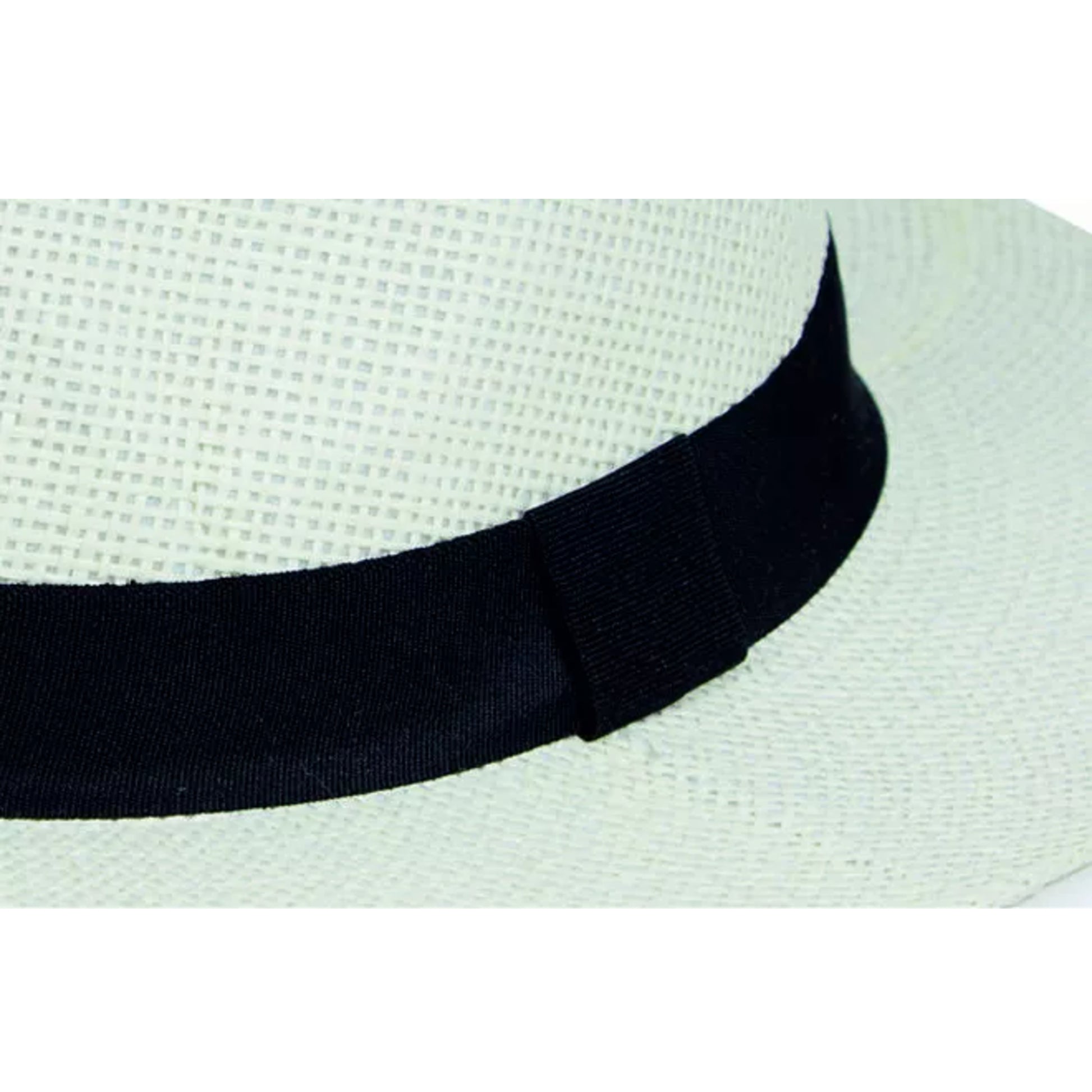 Nicky Adams Countrywear cream Panama style hat with black band