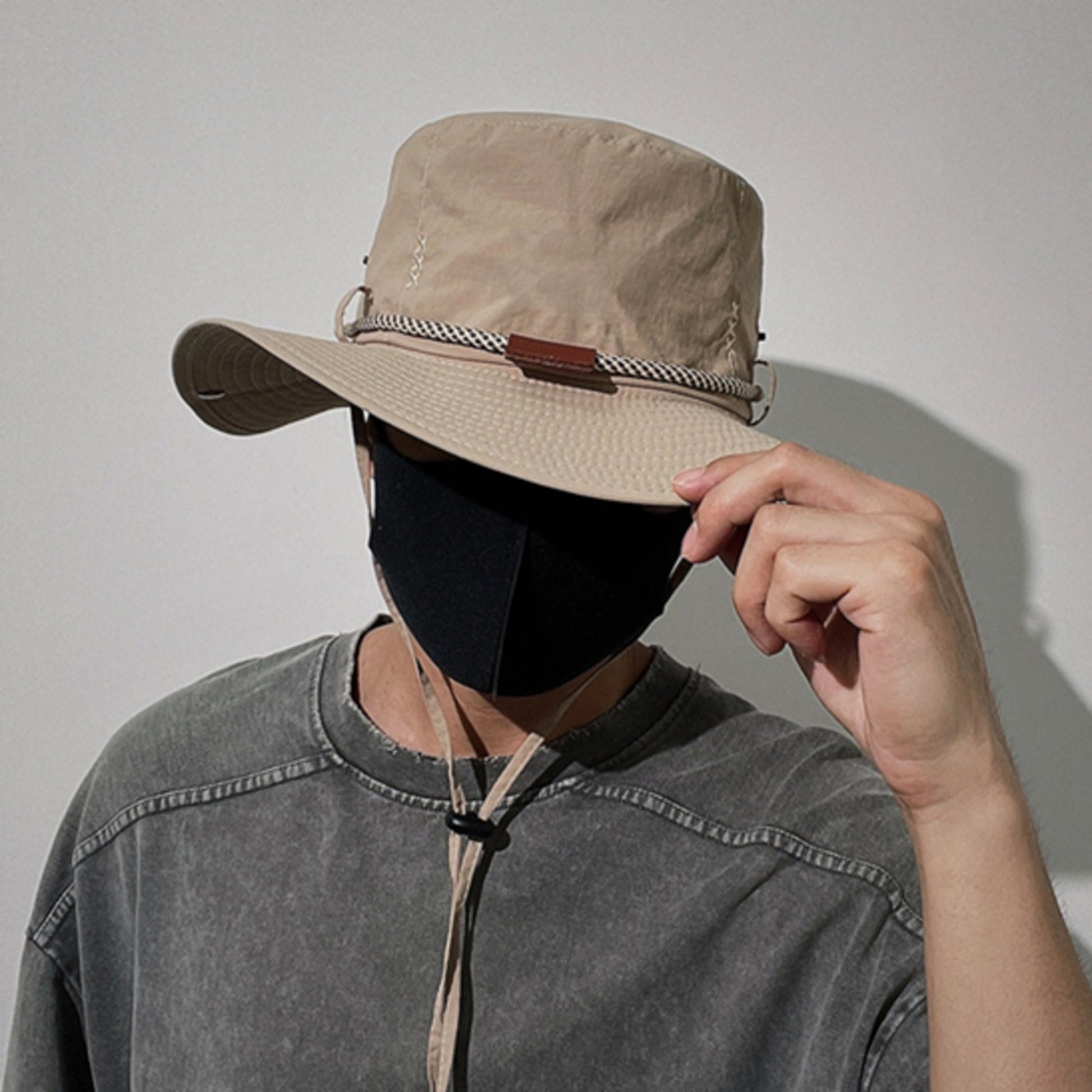 Nicky Adams men's crushable safari hat with wide brim and chin strap – lightweight sun hat for hiking, travel, and outdoor adventures