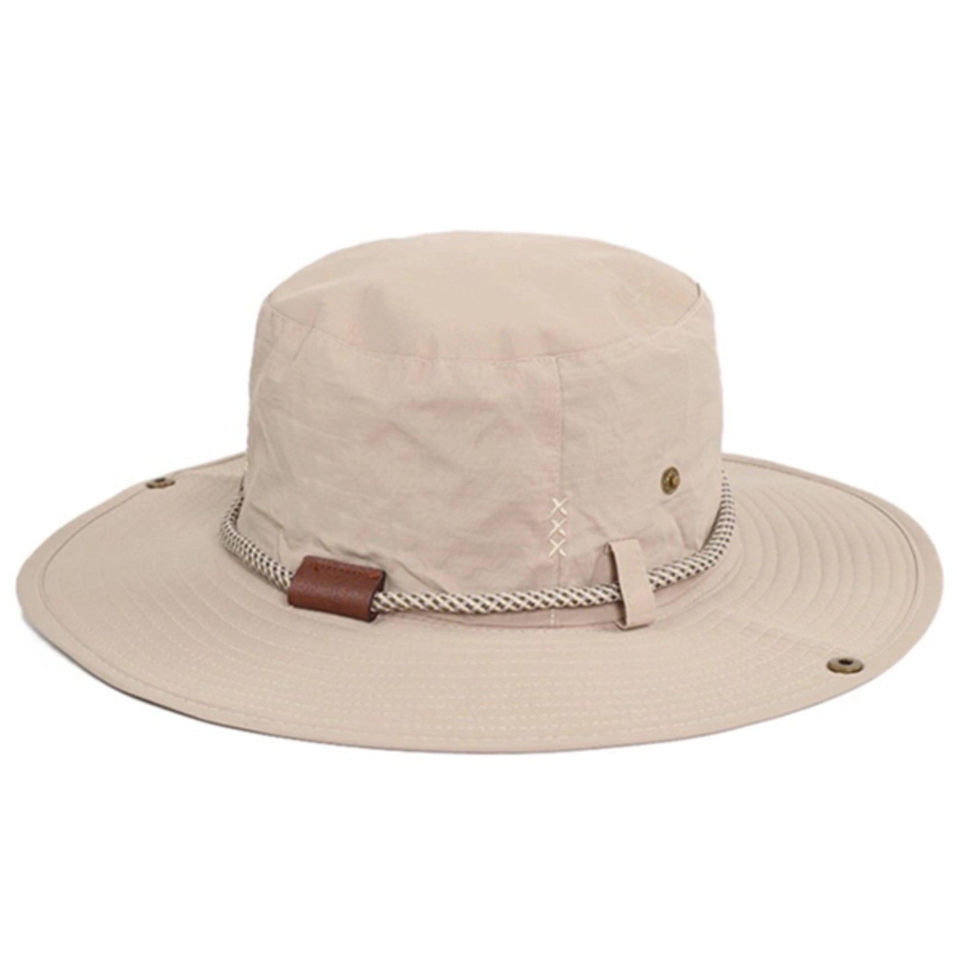 Nicky Adams men's crushable safari hat with wide brim and chin strap – lightweight sun hat for hiking, travel, and outdoor adventures