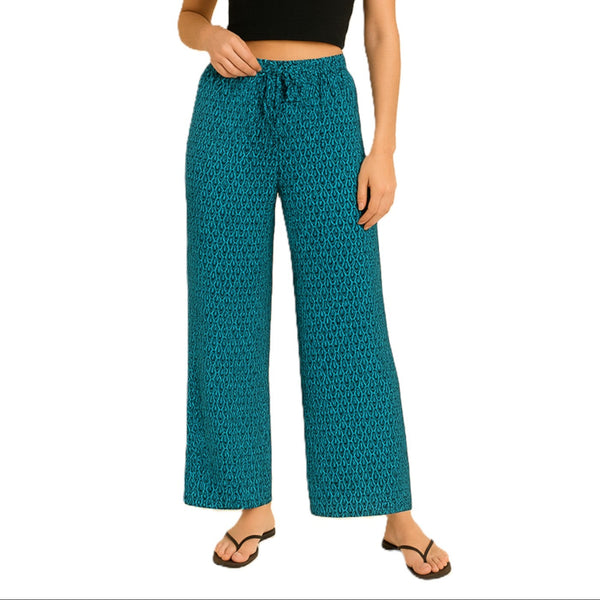 Ladies Printed Summer Palazzo Trousers