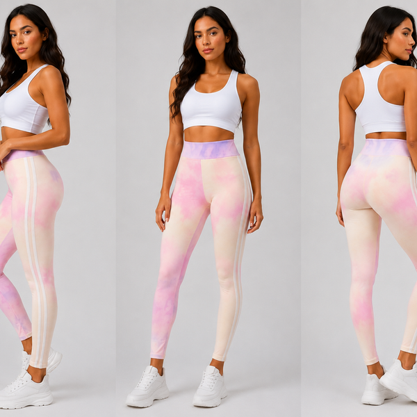Ladies Cotton Candy Tie-Dye Leggings