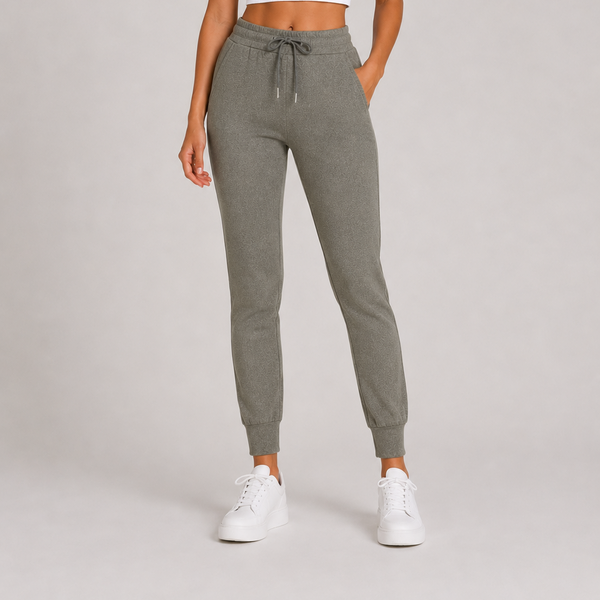 Ladies Everyday Comfort Fit Soft Touch Joggers (Grey)