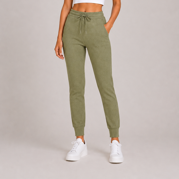 Ladies Everyday Comfort Fit Soft Touch Joggers (Sage Green)