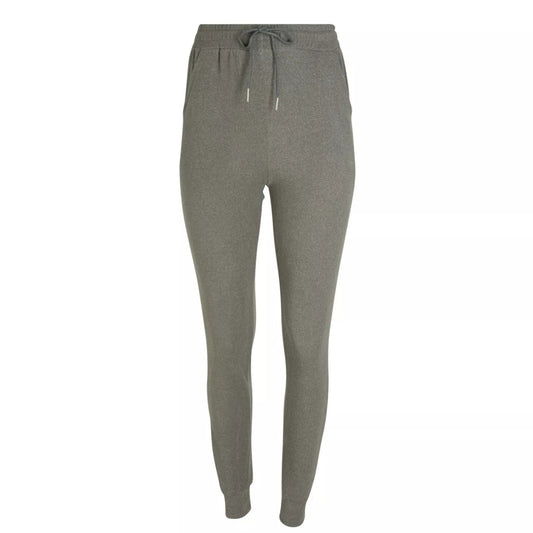 Ladies grey soft touch joggers with drawstring waist and cuffed ankles stylish loungewear trousers