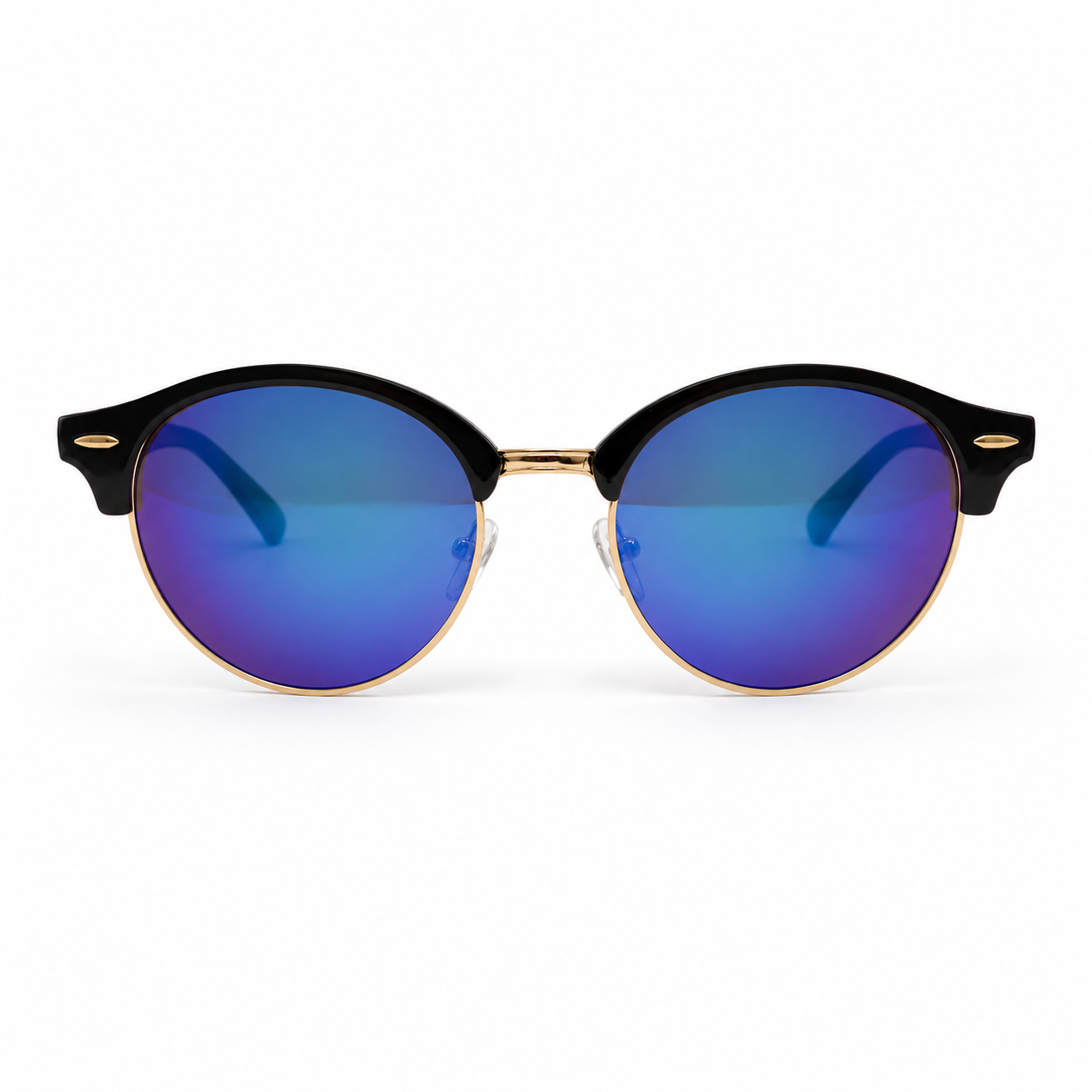 Retro clubmaster sunglasses with UV400 protection and category 3 lenses