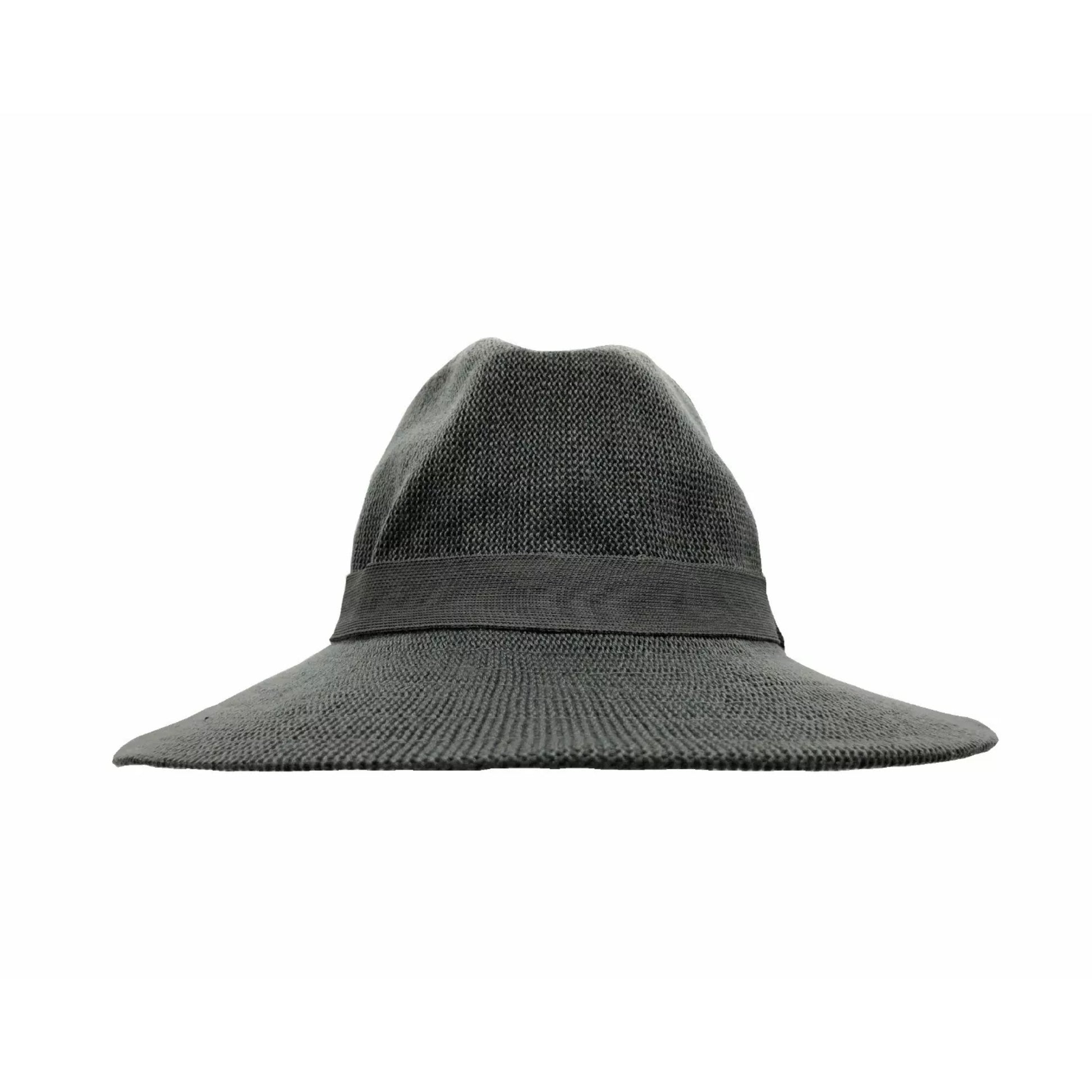 Foldable Jacaru Traveller hat in grey with wide brim and classic travel-friendly design