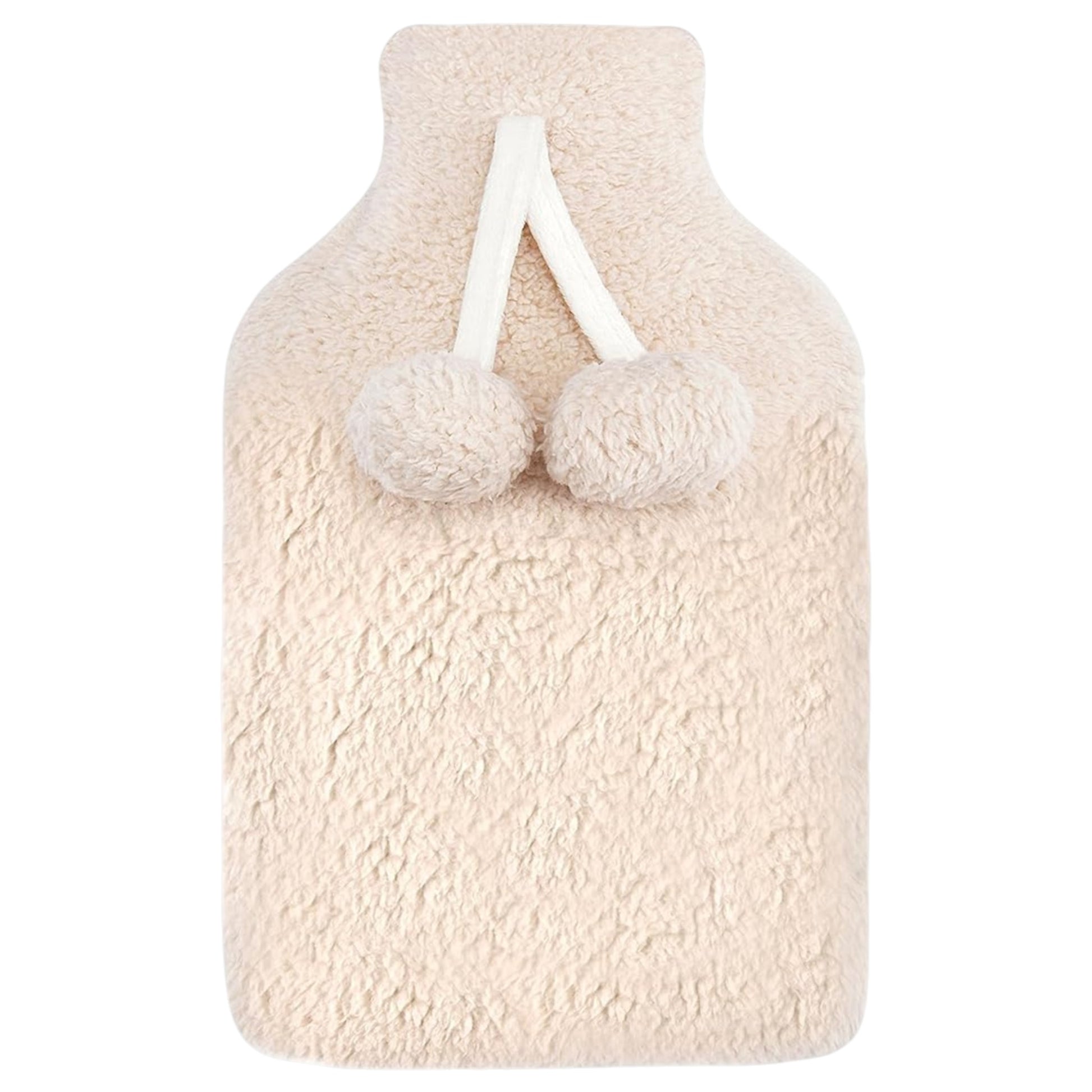 Elite Heat hot water bottle with removable plush cover, perfect for winter in natural