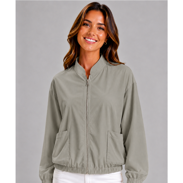 Italian Lightweight Zip Jacket (Khaki)