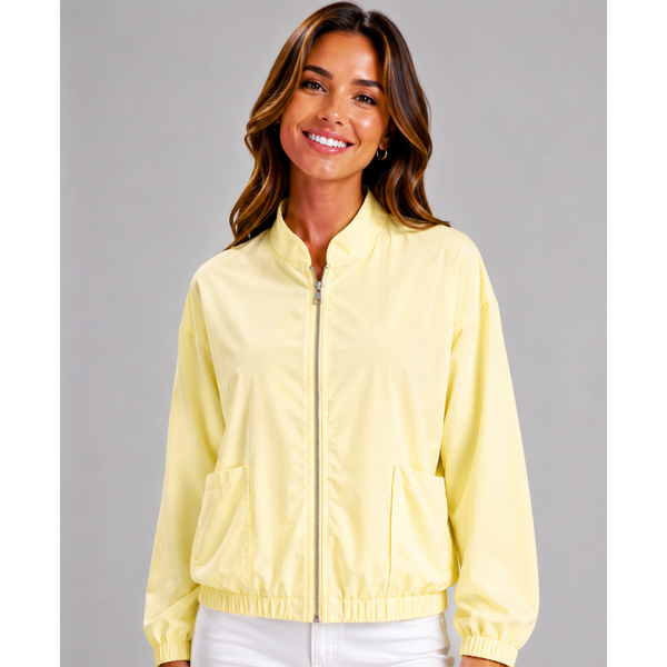 Italian Lightweight Zip Jacket (Lemon)