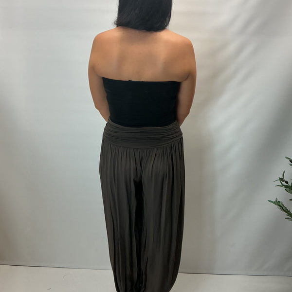 Italian Soft Touch Harem Trousers (Chocolate)
