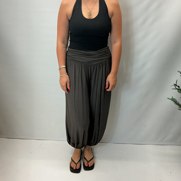 Italian Soft Touch Harem Trousers (Chocolate)