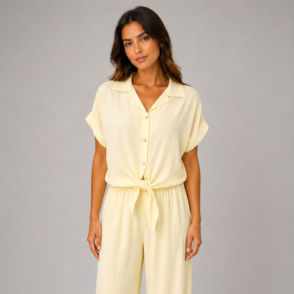 Italian Tie-Front Lounge Set (Lemon)