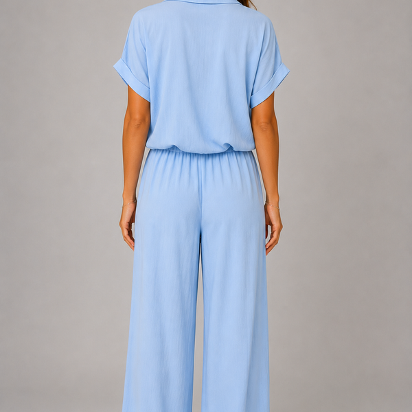 Italian Tie Front Lounge Set (Baby Blue)