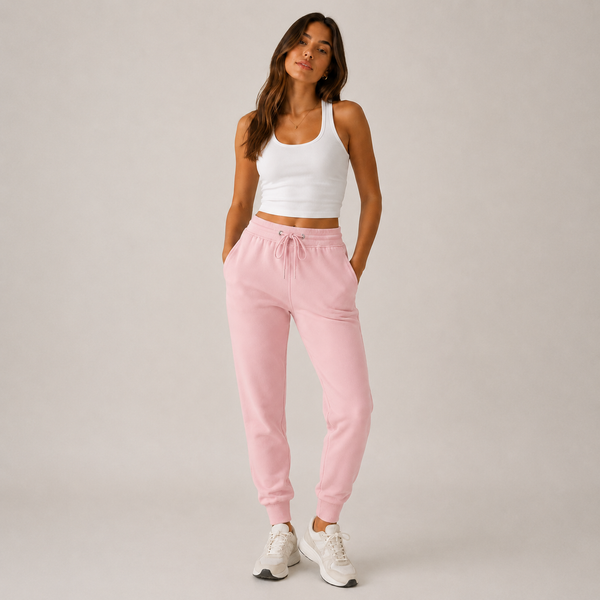 Ladies Soft Touch JDN Joggers (Baby Pink)