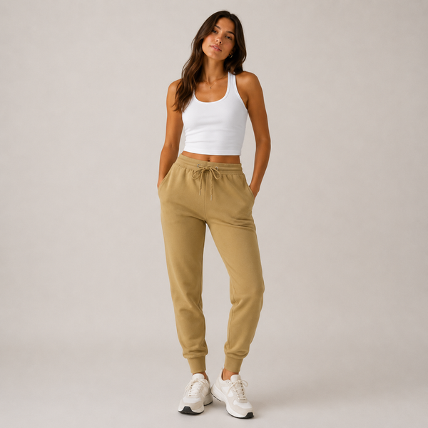 Ladies Soft Touch JDN Joggers (Beige)