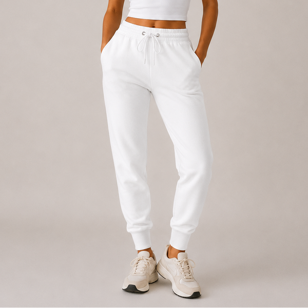 Ladies Soft Touch JDN Joggers (White)