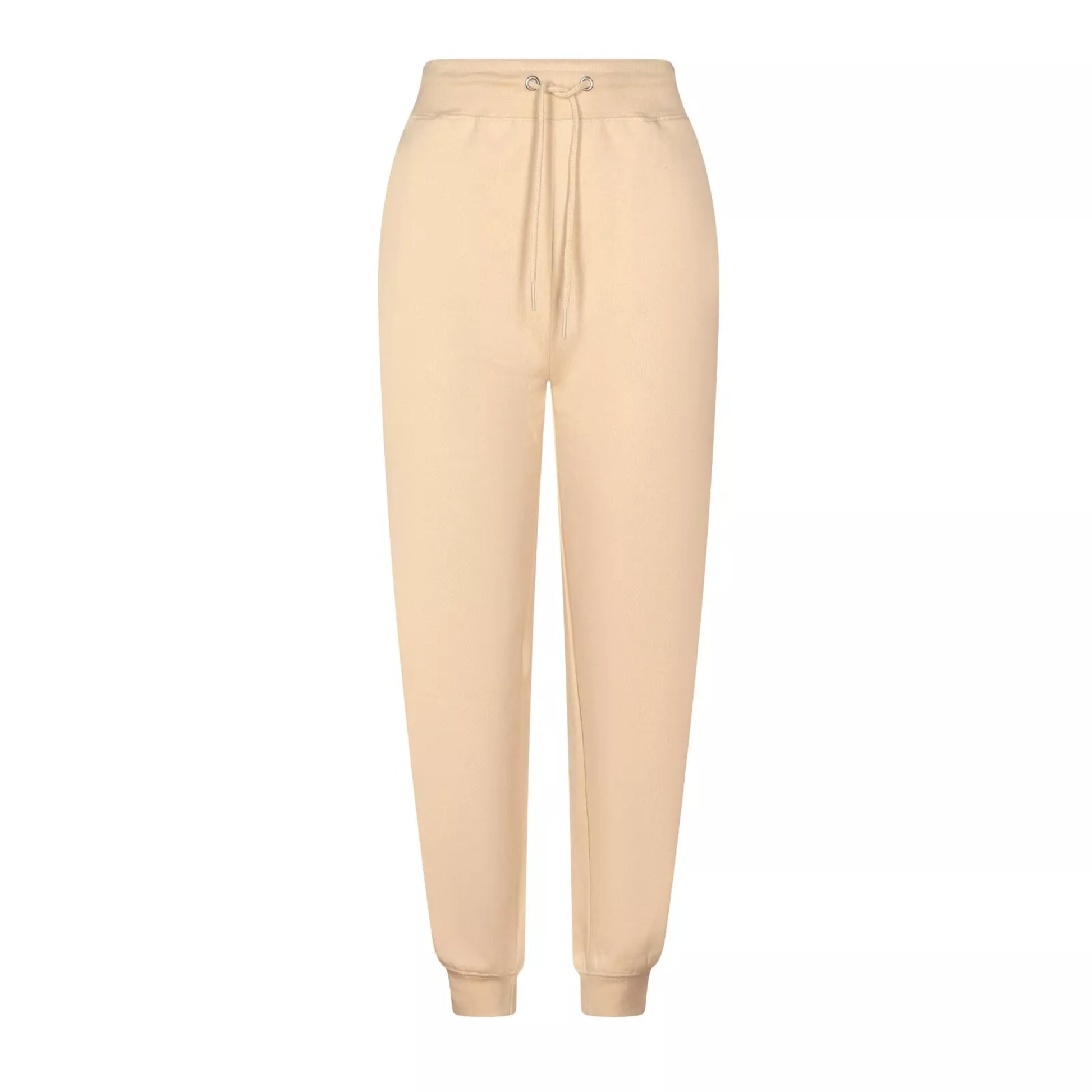 Ladies JDN branded plain beige tracksuit set with hoodie and joggers – casual loungewear for women
