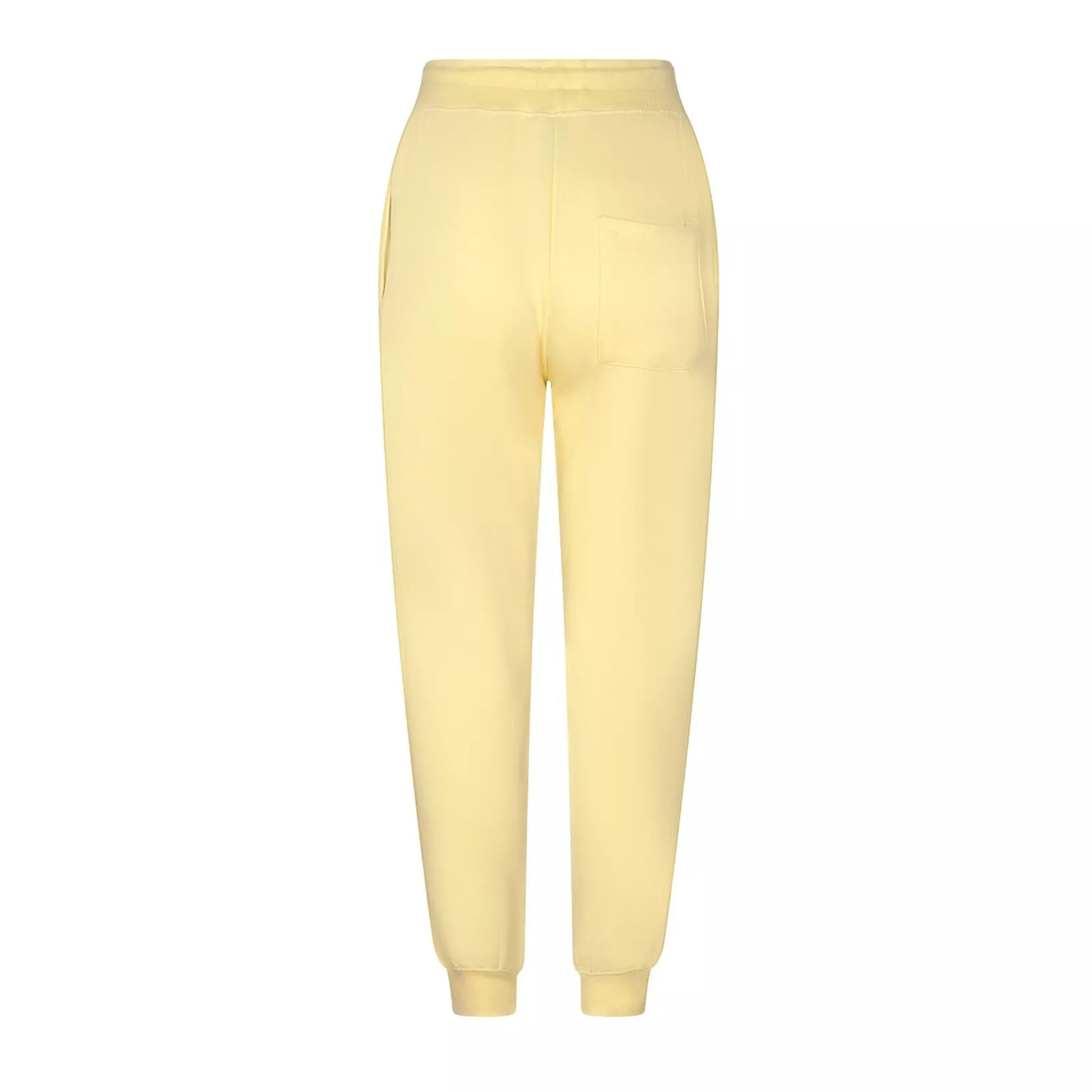 Ladies JDN branded plain lemon yellow tracksuit set with hoodie and joggers – casual loungewear for women