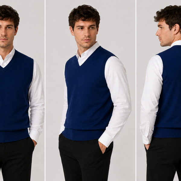 Men's Classic V-Neck Knitted Slipover Sweater Vest