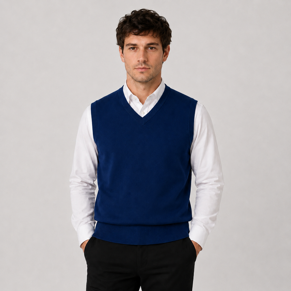 Men's Classic V-Neck Knitted Slipover Sweater Vest