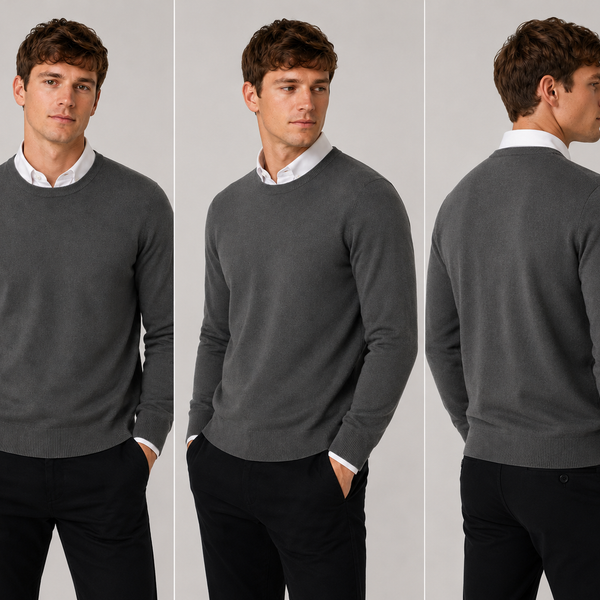 Men's Fine Knit Round Neck Jumper