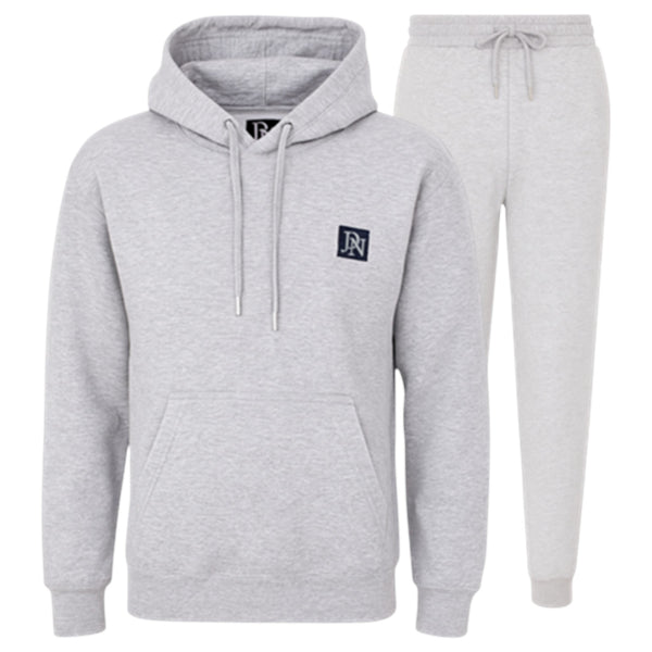Men's JDN Branded Plain Tracksuit - Grey Marl