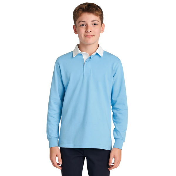 Kids Long Sleeve Classic Rugby Style Polo Top