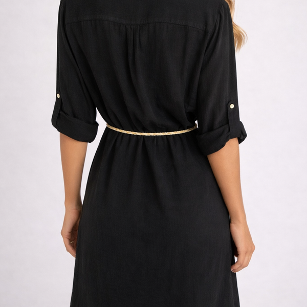 Ladies Black Shirt Dress
