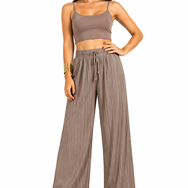 Ladies Pleated Culotte Trousers