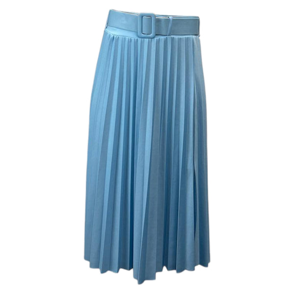Ladies Pleated Midi Belted Skirt - Size 10 - 14