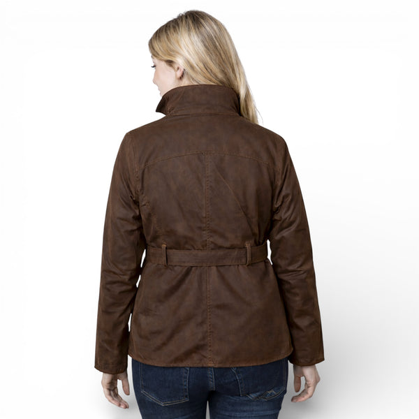 Nicky Adams Ladies Fitted Wax Jacket with Belt
