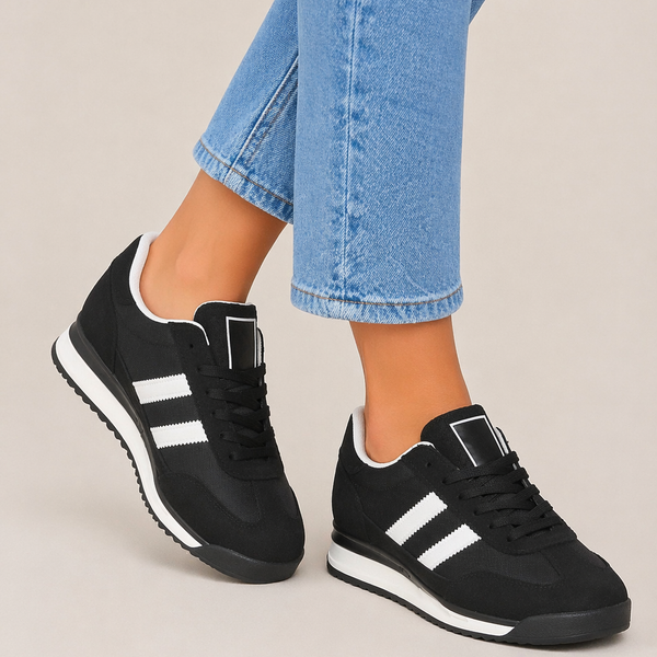 Ladies Black City Classic Trainers