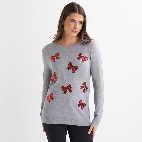 Ladies Bows Christmas Jumper