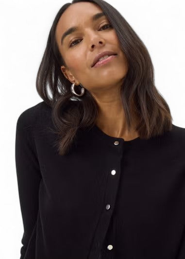 Ladies Black Soft Knit Button Cardigan – Ex High Street Store Lightweight Jumper