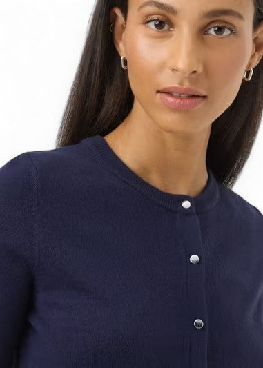 Ladies Navy Soft Knit Button Cardigan – Ex High Street Store Lightweight Jumper