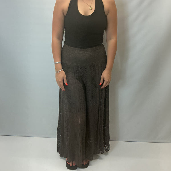 Ladies Crochet Brown Trousers