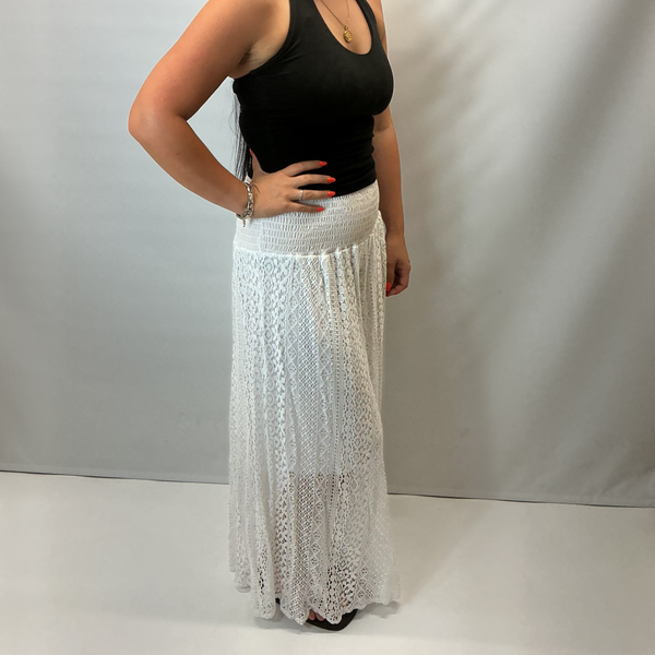 Ladies Crochet White Trousers