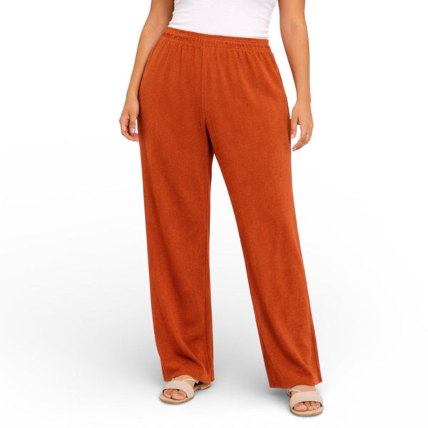 Ladies Soft Touch Stretch Ribbed Trousers