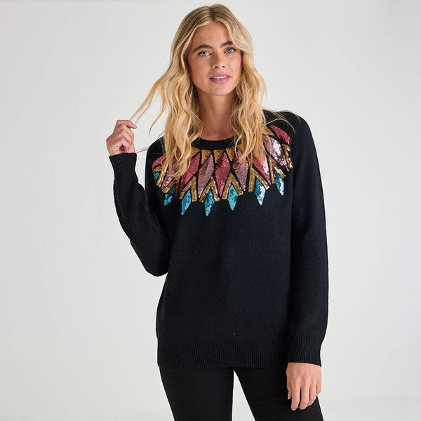 Ladies Fairisle Diamond Christmas Jumper
