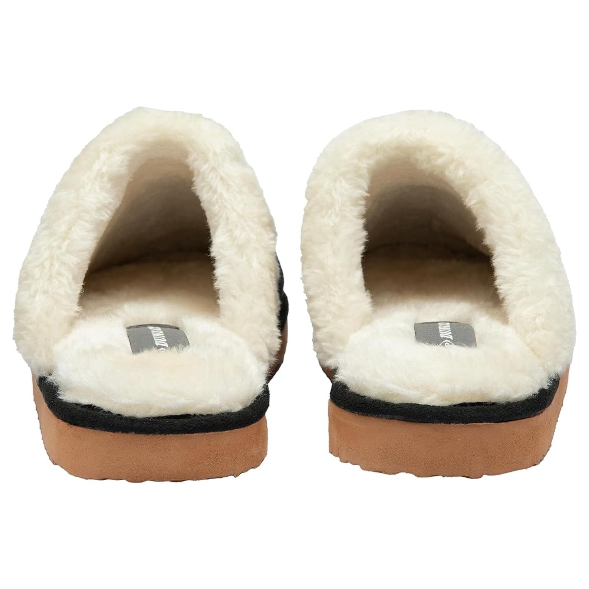 Ladies Dunlop footwear women’s mule slippers for indoor comfort with memory foam in black
