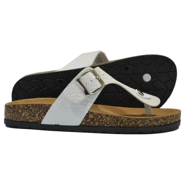 Ladies Summer Sandals with Adjustable Buckle Strap